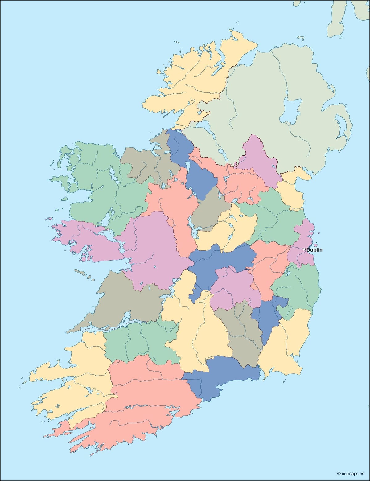 карта Ірландії векторна карта