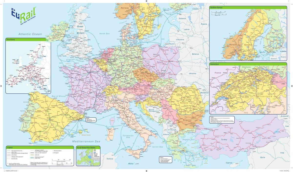 карта проїзні eurail Ірландія