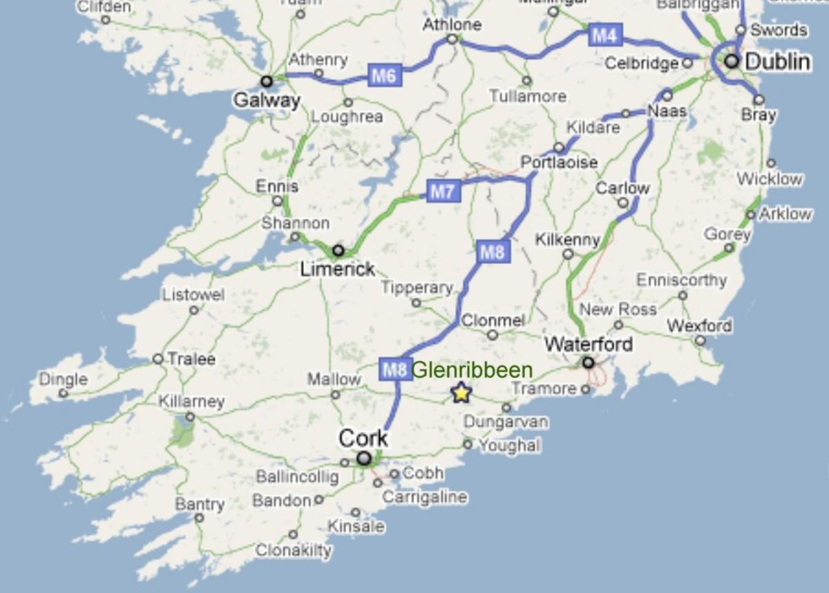 карта Південної Ірландії