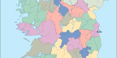 Карта Ірландії векторна карта 