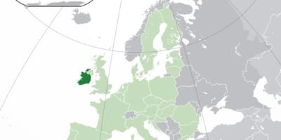 Карта Ірландії на карті світу