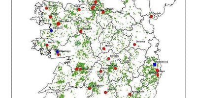 Карта Ірландії лісу