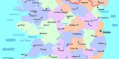 Політична карта ірландії та Північної Ірландії