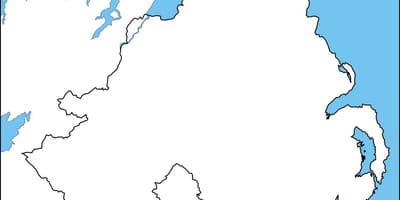 Порожня карта Північної Ірландії