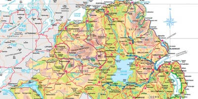 Північна Ірландія пам'ятки карта