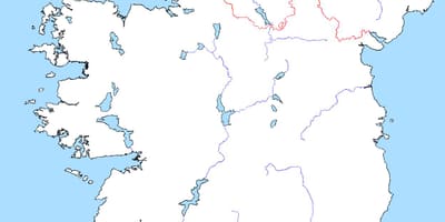 Карта порожня карту Ірландії з річки