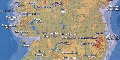 Карта гори Ірландії 