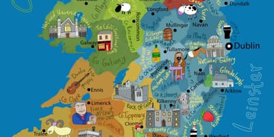 Мультфільм карта Ірландії