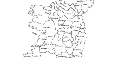 Карта контурній карті Ірландії