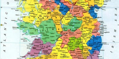Велика настінна карта Ірландії