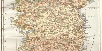 Ірландія Вінтаж карті