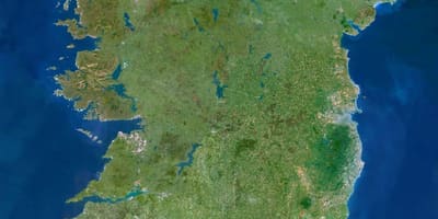 Карта супутникова карта Ірландії