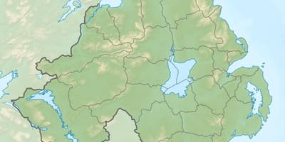Карта фізична карта Північної Ірландії